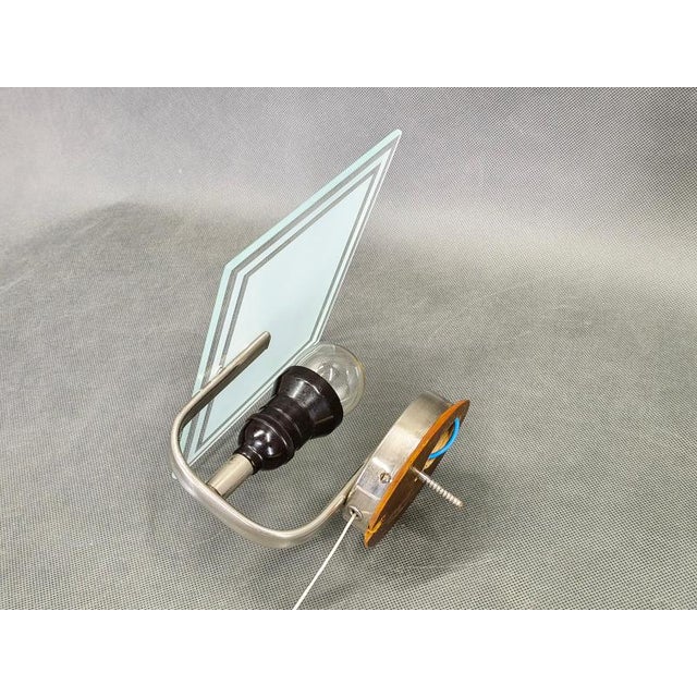 Art Deco Glass Wall Lights, Czechoslovakia, 1940s, Set of 2 For Sale - Image 6 of 11
