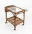 Brown Mid-Century Bamboo, Rattan and Glass Serving Bar Cart in the style of Franco Albini, Italy, 1960s For Sale - Image 8 of 18