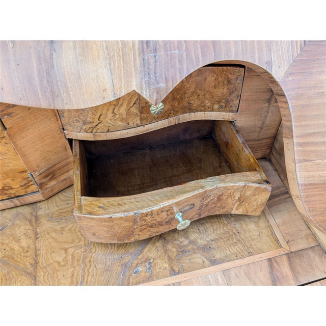 Venetian Style Walnut Desk with Drop-Leaf Door For Sale - Image 11 of 14