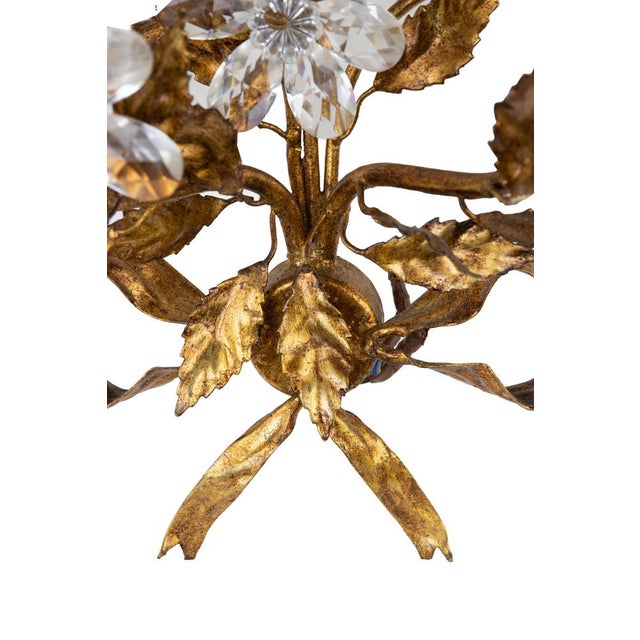 Gilded Brass Bracket Lamp in the style of Hans Kohl, Late 20th Century For Sale - Image 4 of 5