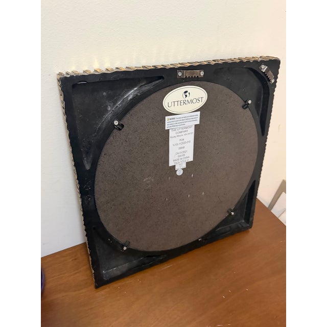 1970s Uttermost Beehive Accent Wall Mirror, Gold Framed, Wall Mounted ...