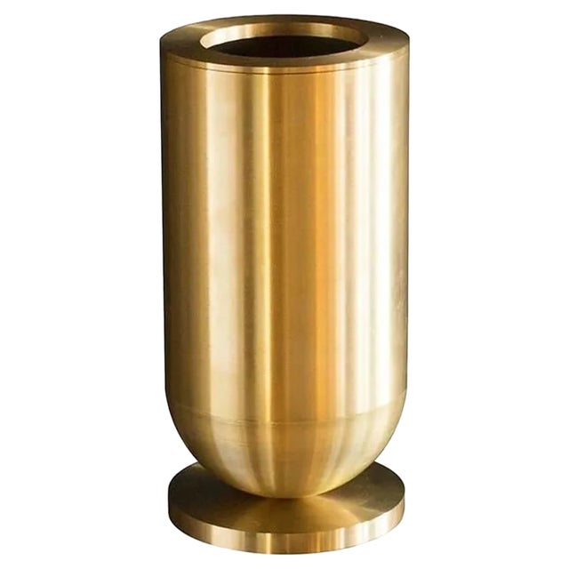 Cofete Brass Vase by Jan Garncarek For Sale