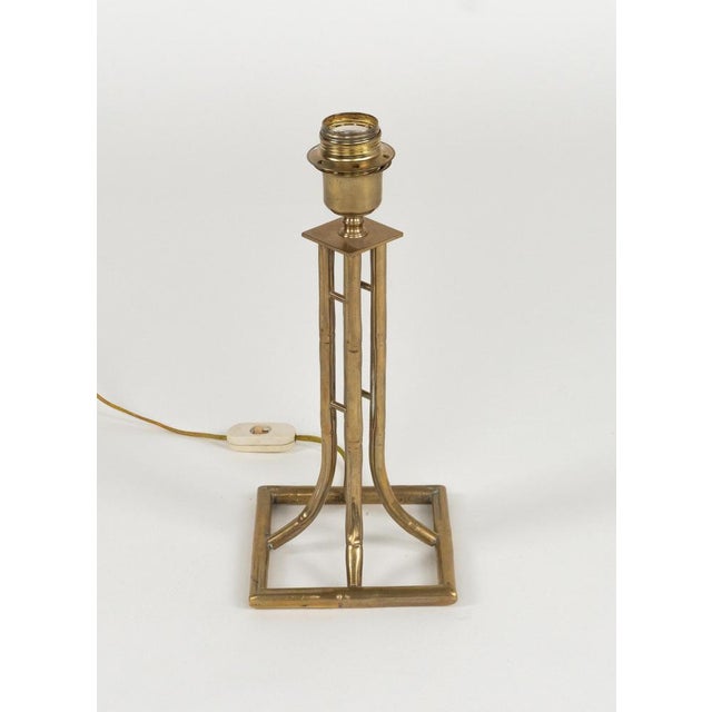 Table Lamps in Brass and Faux Bamboo, Italy, 1960s, Set of 2 For Sale - Image 13 of 14