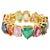 Gemstone details Gold Purity: 18K Solid Gold Multi stone: 4.4 cts 18K gold Gross weight: 2.75 grams Net weight: 1.87 grams...
