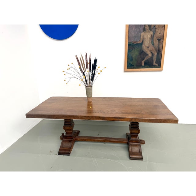 Monastery Table in Oak with Turned Balusters, France, 1930s For Sale - Image 9 of 18