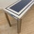 Vintage Console in Chromed Metal and Blue Glass by Liwans, Italy, 1970s For Sale - Image 3 of 9