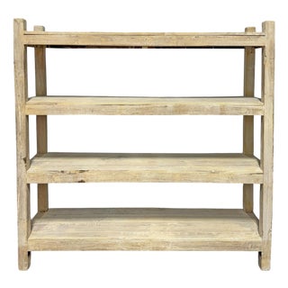 French Whitewashed Pine Bookcase For Sale