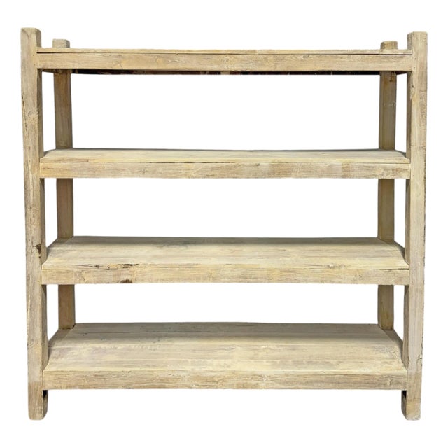 French Whitewashed Pine Bookcase For Sale