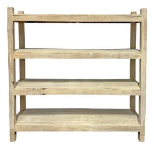 French Whitewashed Pine Bookcase