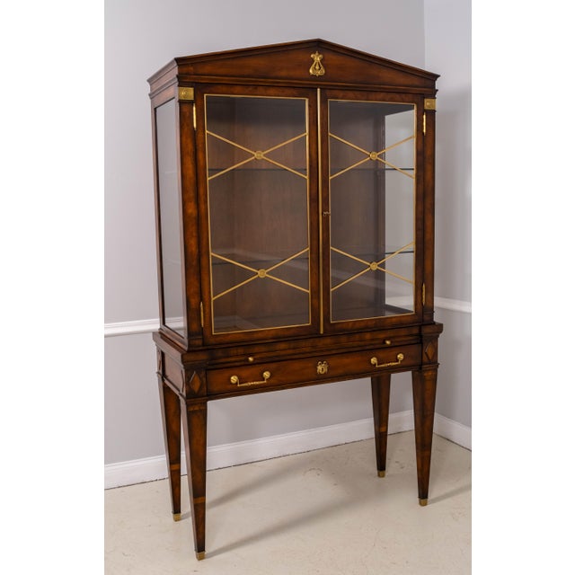 Age: Approx: 15 Years Old Details: Glass Adjustable Shelves Large Impressive Cabinet Lighted Interior Regency Style 2...