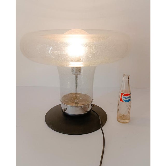 Black Large Space Age Mushroom Light in Glass from Mazzega, 1970s For Sale - Image 8 of 18