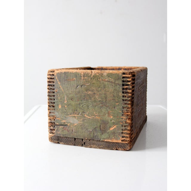 Farmhouse Antique Gurney Wooden Shipping Box For Sale - Image 3 of 13