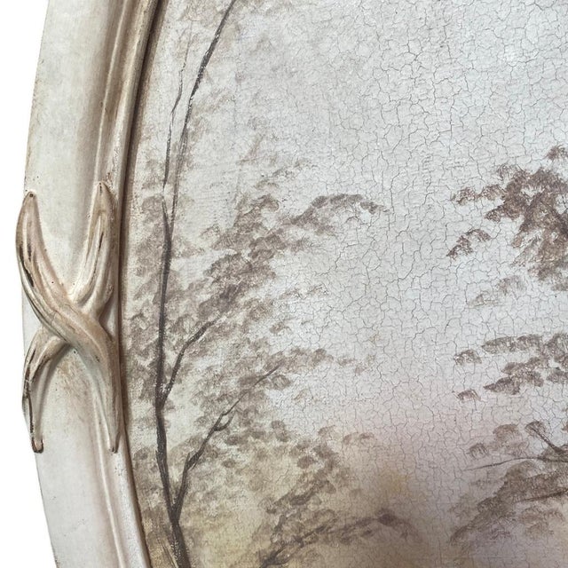 Italian Artist, Grisaille Compositions, Oil on Oval Canvases, 1800s, Set of 3 For Sale - Image 11 of 13