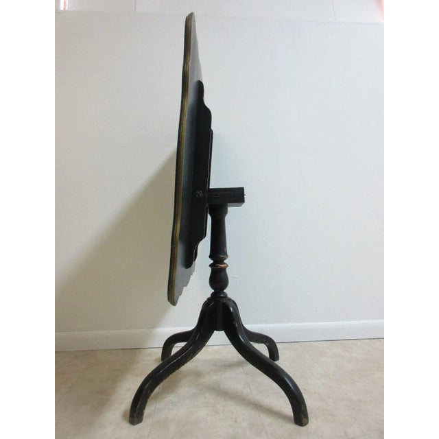 Antique Floral Painted Spider Leg Table For Sale - Image 5 of 11