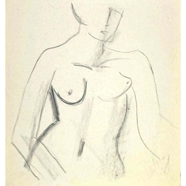 Modern Louis Berthomme Saint-Andre, The Nude, Pencil Drawing, Mid 20th Century For Sale - Image 3 of 3