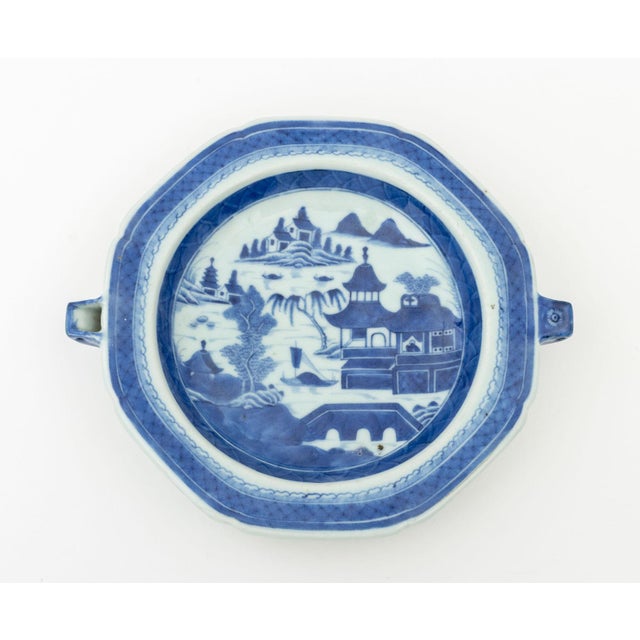 Chinese Export Blue & White Warming Dishes, 3 For Sale - Image 4 of 9