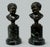 Stone Antique Pair French Bronze Marble Busts Grand Tour attribJean Antoine Houdon 19c For Sale - Image 7 of 9