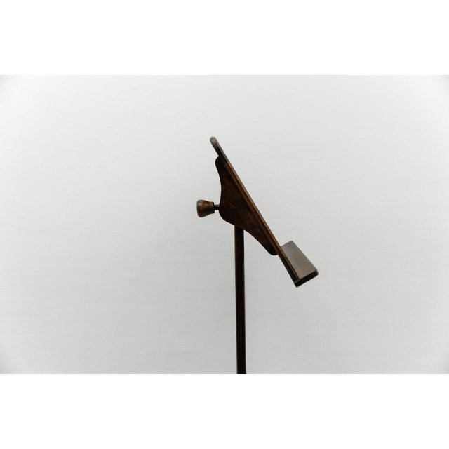 Mid-Century Modern Art Deco Cherry Wood Music Stand, France, 1950s For Sale - Image 6 of 12