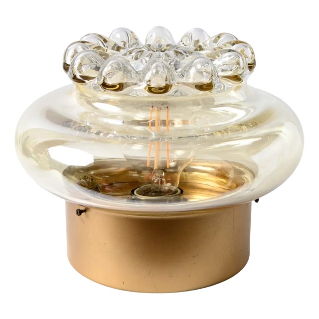 Amber Glass Ceiling Lamp from RZB, 1970s For Sale