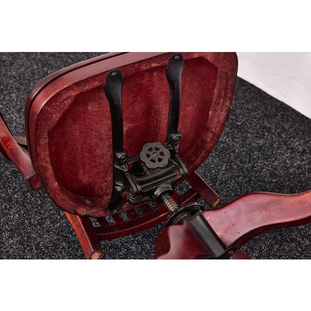 Maroon Vintage Capua Chair in Beech and Mahogany by Adolf Loos for Thonet, 1920s For Sale - Image 8 of 18