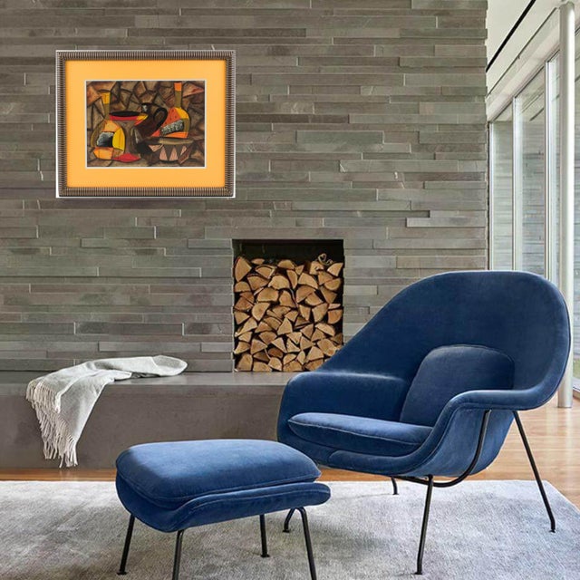 Cubist Still Life Gouache Painting by a Derek Ching, Late 20th Century For Sale - Image 12 of 12