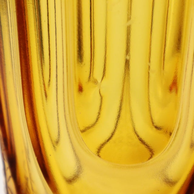 Art Deco Amber-Colored Glass Vase by Henri Heemskerk for Luxor Scailmont, 1930s For Sale - Image 18 of 18