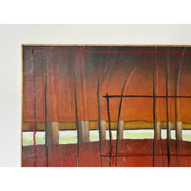 1970's Frederic " Compagnon D'armes" Abstract Painting For Sale - Image 11 of 13