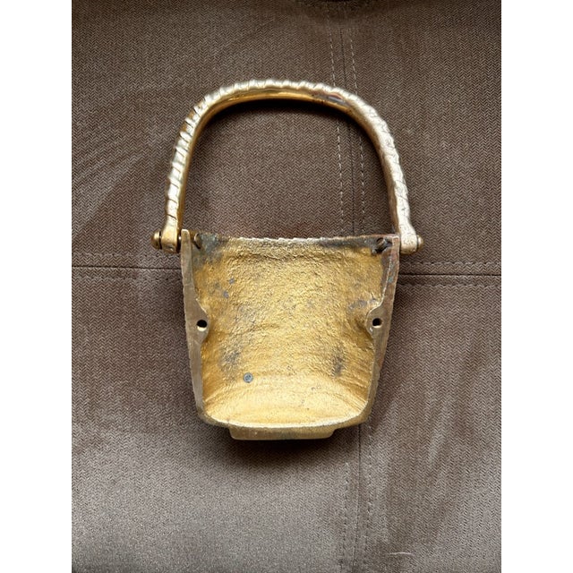 Mid 20th Century Solid Brass Basket Door Knocker For Sale - Image 4 of 7