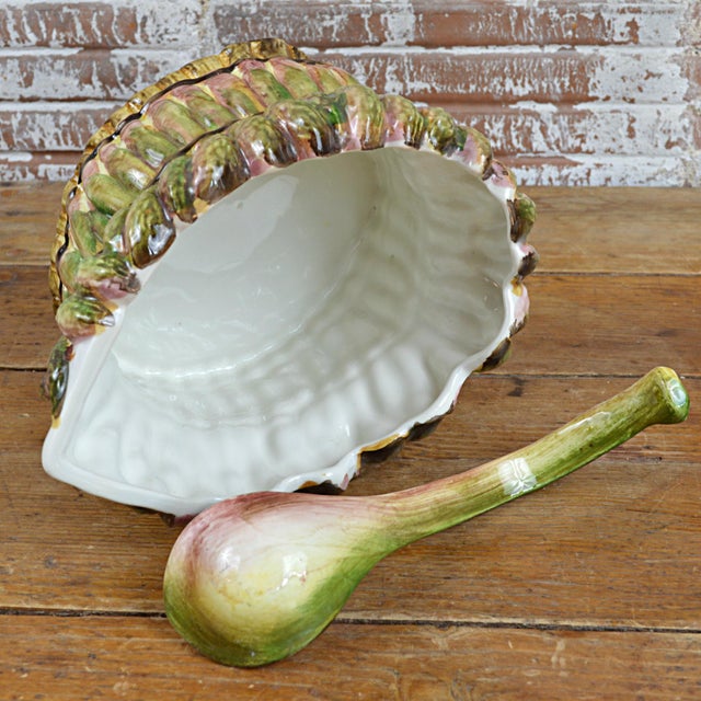Italian Majolica Asparagus Tureen Chairish