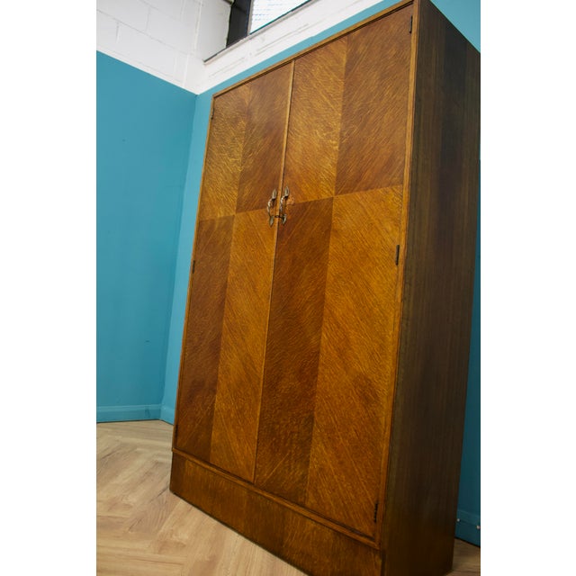 1930s Vintage Art Deco Oak Wardrobe from Compactum, 1930s For Sale - Image 5 of 14