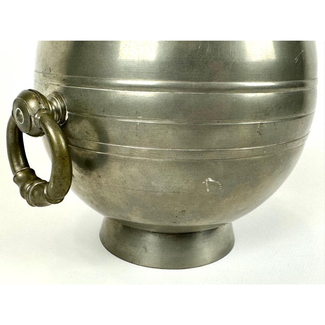 Swedish Art Deco Pewter Globe Vase with Handles from GAB, 1935 For Sale - Image 18 of 18