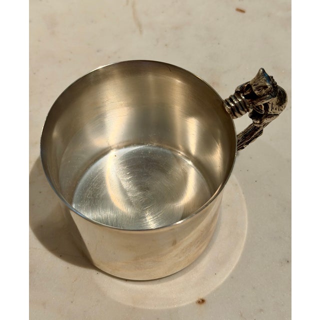 1990s Vintage Reed and Barton Child's Silver Plate Pooh Bear Cup For Sale - Image 5 of 7