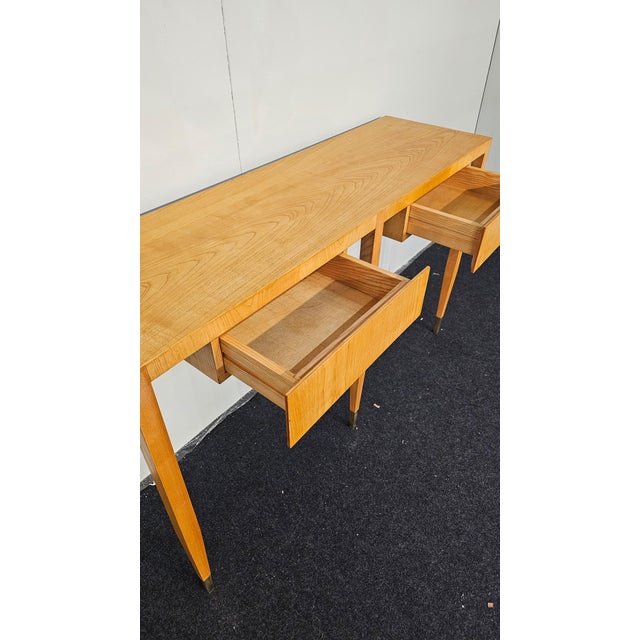Wood Console Table in Ash Wood by Gio Ponti for Giordano Chiesa, 1950s For Sale - Image 7 of 12