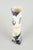 Marianne Hallberg Vase, 1980s. Handmade triangular studio vase in white-glazed stoneware with graphic, decoration in blue,...