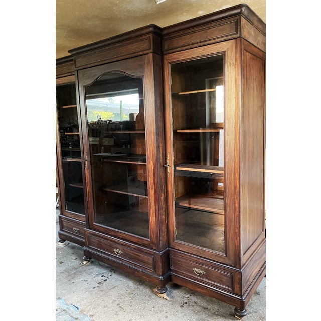 Monumental Study Wardrobe in Mahogany, 1900 For Sale - Image 6 of 18