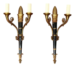 Mid-Century Modern Italian Neoclassical Sconces, 1960s, Set of 2
