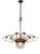 Vintage Art Nouveau Chandelier in Brass and Cut Glass, Italy, 1920s For Sale
