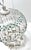 Late 20th Century Vintage French Whitewashed Metal Birdcage With Green Glass Jewel Accents For Sale - Image 5 of 12
