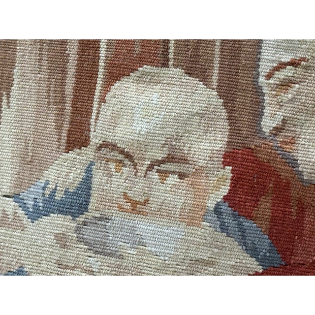 8' X 5' Large Scale French Aubusson Tapestry: "Le Thé" From the Tenture Chinoise Series / Chinoiserie Style Tapestry For Sale - Image 12 of 12