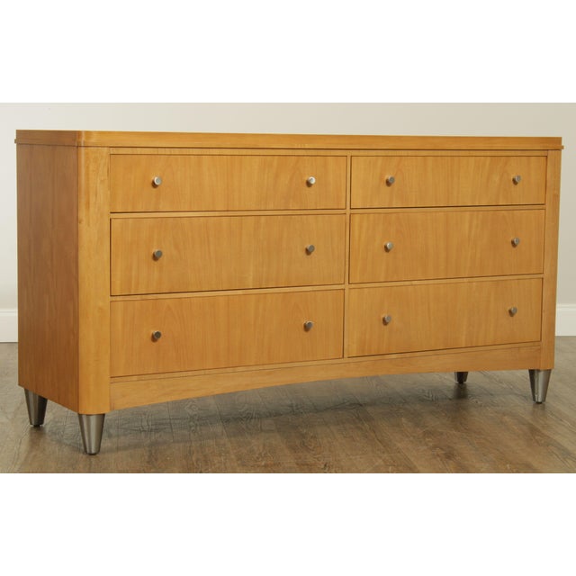 Ethan Allen "Radius" Collection Maple 6 Drawer Dresser Chairish