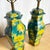 Chinoiserie Blue and Yellow Porcelains Table Lamps - A Pair For Sale - Image 4 of 10