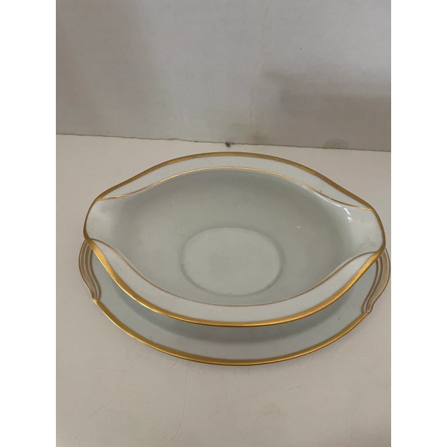 Vintage Porcelain Heritage China Hand Painted Gravy Boat From Japan For Sale - Image 4 of 8