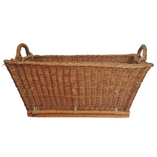 French Laundry Basket With Handles For Sale