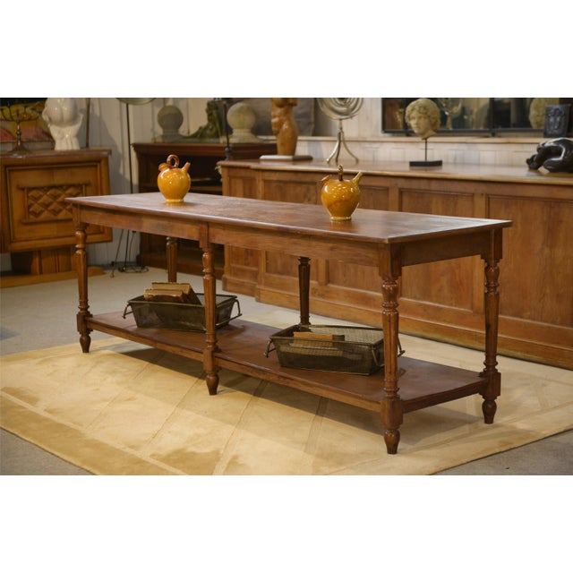 Mid-Century Modern Oak Drapers Table, 1920s For Sale - Image 3 of 10