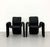 Postmodern Vintage Postmodern Black Suede Sculptural Lounge Chairs – Pair For Sale - Image 3 of 7