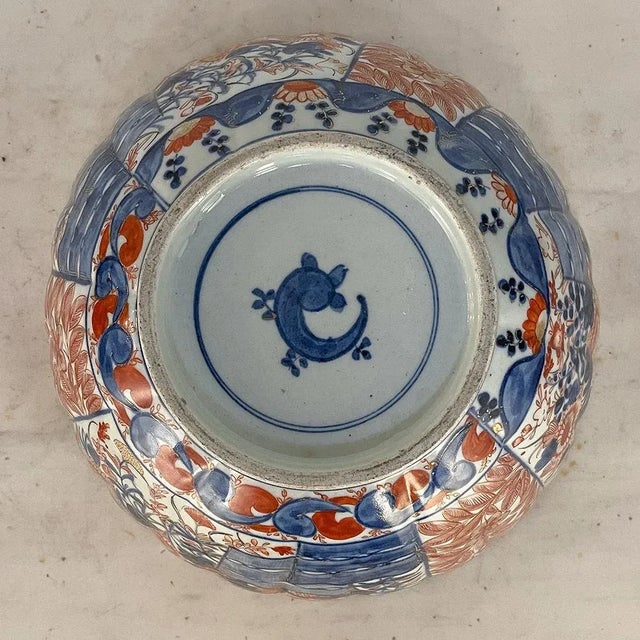 19th Century Imari Hand-Painted Serving Bowl For Sale - Image 12 of 13