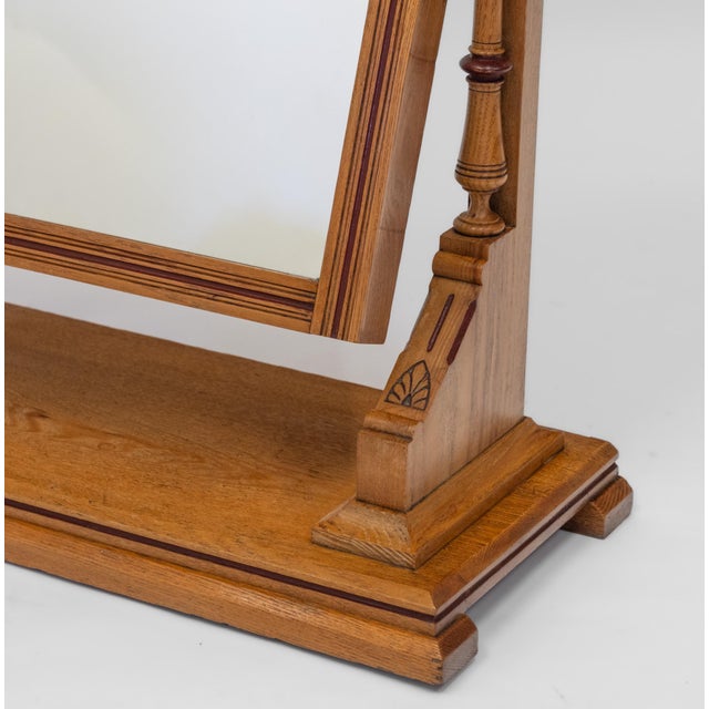 19th Century Gothic Revival Ash & Painted Dressing Table Vanity Mirror For Sale - Image 9 of 14
