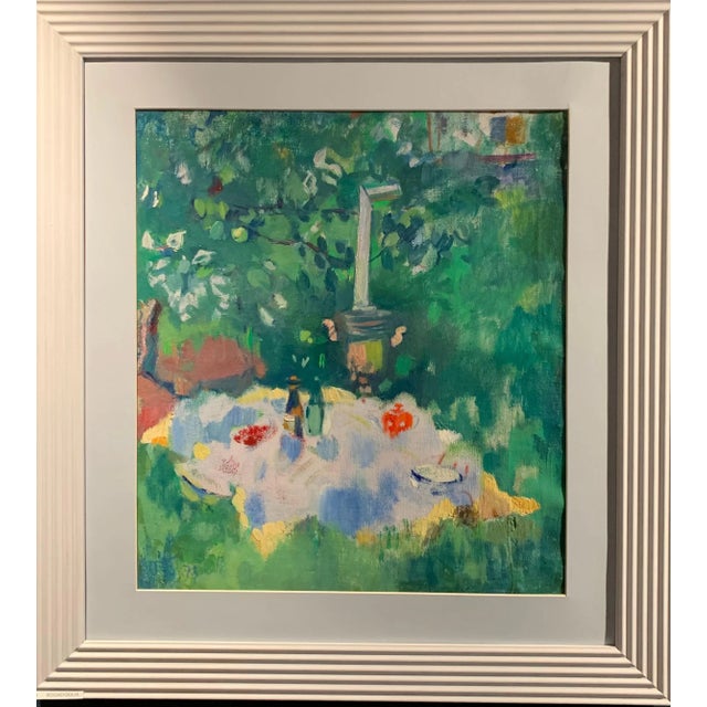 Green Olga Bogaevskaja, Breakfast on the Lawn, 1989 For Sale - Image 8 of 8