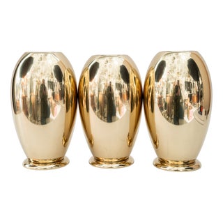 Ikora Brass Vase, Germany, 1930s, Set of 3 For Sale