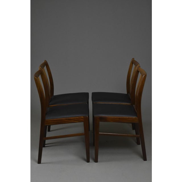 Wood Vintage Danish Dining Chairs in Afromosia Wood, 1960s, Set of 4 For Sale - Image 7 of 16